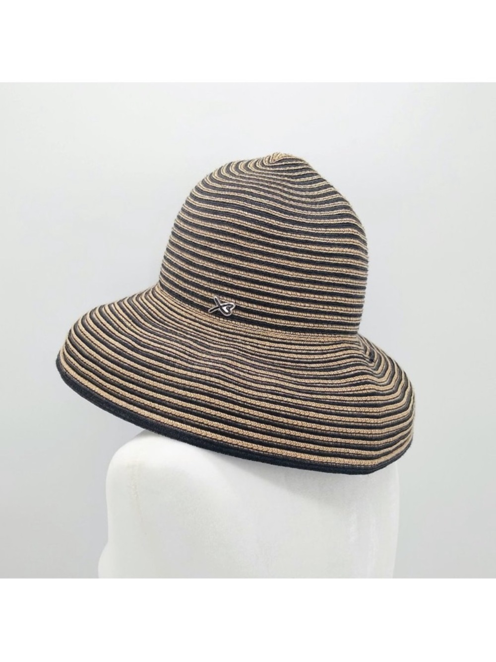 Vintage Betmar Large Bowler Hat-Tan/Black - Picture 7 of 7